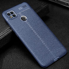 Soft Silicone Gel Leather Snap On Case Cover WL2 for Xiaomi Redmi 9C Blue