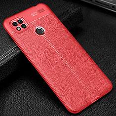 Soft Silicone Gel Leather Snap On Case Cover WL2 for Xiaomi Redmi 9C NFC Red
