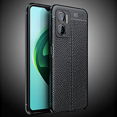 Soft Silicone Gel Leather Snap On Case Cover WL2 for Xiaomi Redmi Note 11E 5G Black
