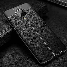 Soft Silicone Gel Leather Snap On Case Cover WL2 for Xiaomi Redmi Note 9 Pro Black