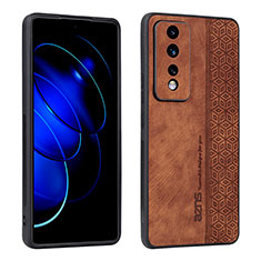 Soft Silicone Gel Leather Snap On Case Cover YZ1 for Huawei Honor 80 GT 5G Brown