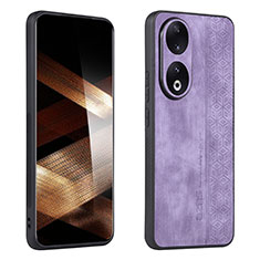 Soft Silicone Gel Leather Snap On Case Cover YZ1 for Huawei Honor 90 5G Clove Purple