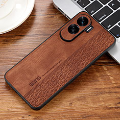 Soft Silicone Gel Leather Snap On Case Cover YZ1 for Huawei Honor 90 Lite 5G Brown