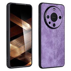 Soft Silicone Gel Leather Snap On Case Cover YZ1 for Huawei Mate 60 Clove Purple
