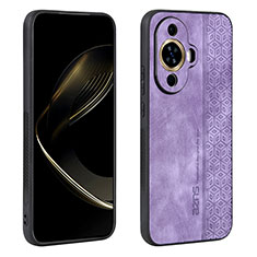 Soft Silicone Gel Leather Snap On Case Cover YZ1 for Huawei Nova 11 Pro Clove Purple