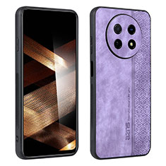 Soft Silicone Gel Leather Snap On Case Cover YZ1 for Huawei Nova Y91 Clove Purple