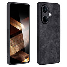 Soft Silicone Gel Leather Snap On Case Cover YZ1 for OnePlus Nord CE 3 5G Black