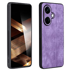 Soft Silicone Gel Leather Snap On Case Cover YZ1 for OnePlus Nord CE 3 5G Clove Purple