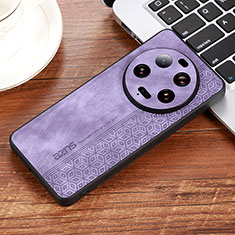 Soft Silicone Gel Leather Snap On Case Cover YZ1 for Xiaomi Mi 13 Ultra 5G Clove Purple