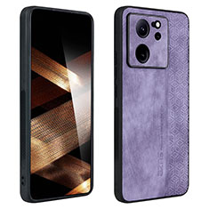 Soft Silicone Gel Leather Snap On Case Cover YZ1 for Xiaomi Mi 13T 5G Clove Purple