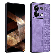 Soft Silicone Gel Leather Snap On Case Cover YZ1 for Xiaomi Redmi Note 13 5G Clove Purple