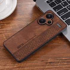 Soft Silicone Gel Leather Snap On Case Cover YZ1 for Xiaomi Redmi Note 13 Pro+ Plus 5G Brown