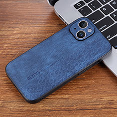 Soft Silicone Gel Leather Snap On Case Cover YZ2 for Apple iPhone 14 Pro Blue