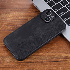 Soft Silicone Gel Leather Snap On Case Cover YZ2 for Apple iPhone 14 Pro Max Black