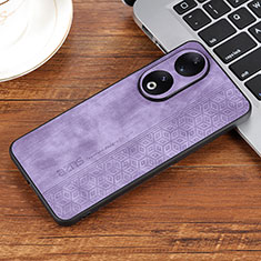 Soft Silicone Gel Leather Snap On Case Cover YZ2 for Huawei Honor 90 5G Clove Purple