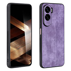 Soft Silicone Gel Leather Snap On Case Cover YZ2 for Huawei Honor 90 Lite 5G Clove Purple