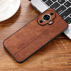 Soft Silicone Gel Leather Snap On Case Cover YZ2 for Huawei Nova 11 Pro Brown