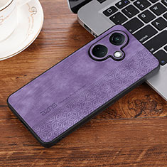 Soft Silicone Gel Leather Snap On Case Cover YZ2 for OnePlus Nord CE 3 5G Clove Purple