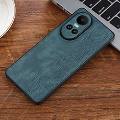 Soft Silicone Gel Leather Snap On Case Cover YZ2 for Oppo Reno10 5G Green