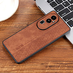Soft Silicone Gel Leather Snap On Case Cover YZ2 for Oppo Reno10 Pro+ Plus 5G Brown