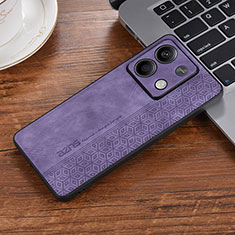 Soft Silicone Gel Leather Snap On Case Cover YZ2 for Xiaomi Redmi Note 13 5G Clove Purple