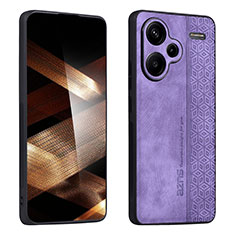 Soft Silicone Gel Leather Snap On Case Cover YZ2 for Xiaomi Redmi Note 13 Pro+ Plus 5G Clove Purple