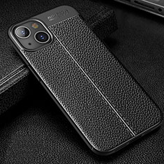 Soft Silicone Gel Leather Snap On Case Cover Z01 for Apple iPhone 13 Mini Black