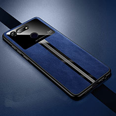 Soft Silicone Gel Leather Snap On Case Cover Z01 for Huawei Honor V20 Blue