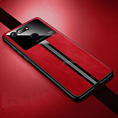 Soft Silicone Gel Leather Snap On Case Cover Z01 for Huawei Honor V20 Red