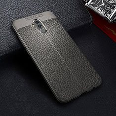 Soft Silicone Gel Leather Snap On Case Cover Z01 for Huawei Mate 20 Lite Gray