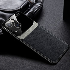 Soft Silicone Gel Leather Snap On Case Cover Z02 for Apple iPhone 13 Mini Black