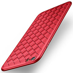 Soft Silicone Gel Leather Snap On Case for Apple iPhone 6S Red