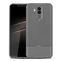 Soft Silicone Gel Leather Snap On Case for Huawei Maimang 7 Gray