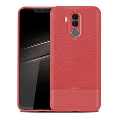 Soft Silicone Gel Leather Snap On Case for Huawei Maimang 7 Red