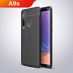 Soft Silicone Gel Leather Snap On Case for Samsung Galaxy A9s Black