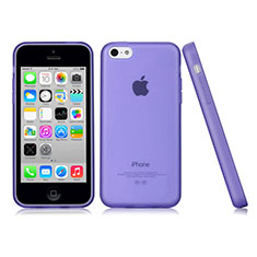 Soft Silicone Gel Matte Finish Case for Apple iPhone 5C Purple