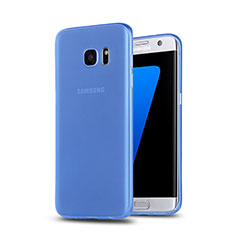 Soft Silicone Gel Matte Finish Cover R02 for Samsung Galaxy S7 Edge G935F Blue