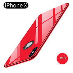 Soft Silicone Gel Mirror Case for Apple iPhone Xs Red