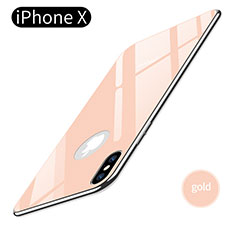 Soft Silicone Gel Mirror Cover for Apple iPhone X Gold