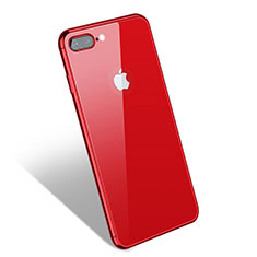 Soft Silicone Gel Mirror Cover S02 for Apple iPhone 7 Plus Red
