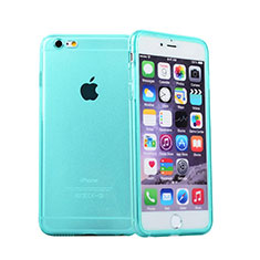 Soft Transparent Flip Case for Apple iPhone 6S Sky Blue