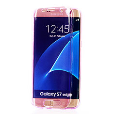 Soft Transparent Flip Case for Samsung Galaxy S7 Edge G935F Purple