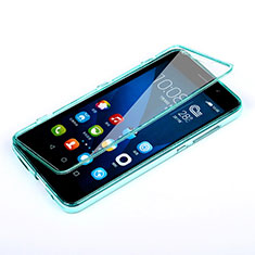 Soft Transparent Flip Cover for Huawei Honor 4X Sky Blue