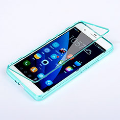 Soft Transparent Flip Cover for Huawei Honor 6 Plus Sky Blue