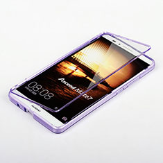 Soft Transparent Flip Cover for Huawei Mate 7 Purple