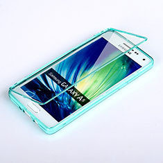 Soft Transparent Flip Cover for Samsung Galaxy A5 Duos SM-500F Sky Blue