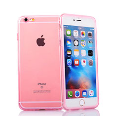 Soft Transparent Gel Flip Case for Apple iPhone 6S Plus Pink
