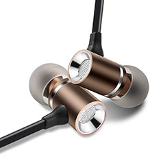 Sports Stereo Earphone Headphone In-Ear H29 for Oppo Reno8 5G Brown