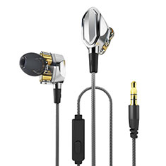 Sports Stereo Earphone Headset In-Ear H04 for Samsung Galaxy S23 Plus 5G Silver
