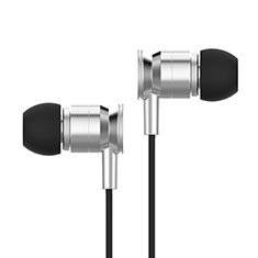 Sports Stereo Earphone Headset In-Ear H14 for Oppo A78 5G Silver